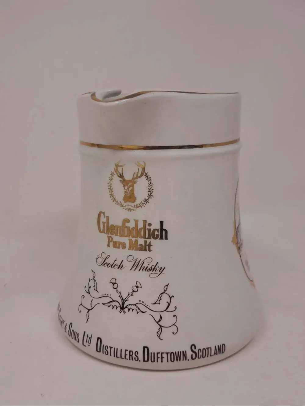 Glenfiddich Scotch Whiskey Decorative Pitcher Vintage 80s HCW Great Britain